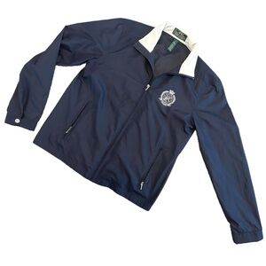 Lauren Ralph Lauren Active Zip-Up Windbreaker Golf Jacket with Crest Emblem